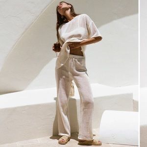 Crochet beach pants and top set